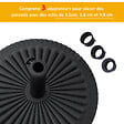 OUTSUNNY - Pied de parasol base de lestage parasol rond ciment HDPE motif rosace Ø 49 cm poids net 15 Kg noir - vignette