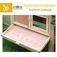 PAWHUT - Clapier cage à lapins rongeurs XXL 2 étages toit bitumé intégral tiroir déjection 2,10L x 0,46l x 0,85H m bois massif pin pré-huilé - vignette