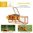 PAWHUT - Clapier cage à lapins rongeurs 2 étages tiroir déjection enclos extérieur toit ouvrant dim. 156L x 58l x 68H cm bois sapin pré-huilé - vignette