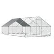 PAWHUT - Enclos poulailler chenil 18 m² - parc grillagé dim. 6L x 3l x 2H m - espace couvert - acier galvanisé - vignette