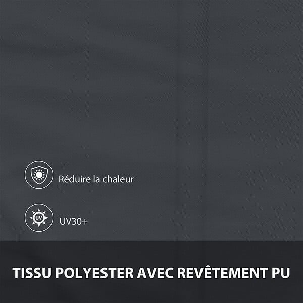 OUTSUNNY - Store banne manuel inclinaison réglable acier alu. dim. 150L x 120l (avancée) cm polyester imperméabilisé anti-UV gris - large