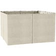 OUTSUNNY - Parois latérales de rechange barnum tonnelle 3 x 4 m - 2 systèmes d'attache boucles ou crochets - bâches de rechange zippées, avec velcro d'attache - polyester beige - vignette