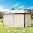 OUTSUNNY - Parois latérales de rechange barnum tonnelle 3 x 4 m - 2 systèmes d'attache boucles ou crochets - bâches de rechange zippées, avec velcro d'attache - polyester beige - vignette