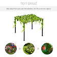 OUTSUNNY - Pergola autoportante style contemporain - toit terrasse à décorer - dim. 3L x 3l x 2,3H m - métal époxy anticorrosion noir - vignette