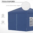 OUTSUNNY - Tonnelle barnum pop-up pliant dim. 3L x 3l x 2,58H m 2 fenêtres sac transport acier Oxford bleu - vignette