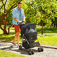 PAWHUT - Poussette buggy pour chiens 75L x 46l x 94H cm pliable imperméable tissu 600D Oxford 4 roues noir - vignette