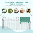 PAWHUT - PawHut Parc enclos métal époxy cage extérieure dim. 2,20L x 1,03l x 1,03H m 3 portes et trappe surface abrité PE vert - vignette