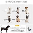 PAWHUT - Poussette pliable pour chien chat - 4 roues doubles, 2 freins, attache, coussin inclus - acier Oxford bleu - vignette