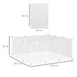 PAWHUT - Cage parc enclos modulable petits animaux - dim. 105L x 105l x 45H cm - 12 panneaux résine PP opaque - vignette