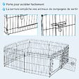 PAWHUT - PawHut Parc enclos pour chiens chiots animaux domestiques diamètre 158 cm 8 panneaux 71L x 61H cm noir - vignette