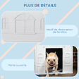 PAWHUT - Niche chien style cottage dim. 65L x 75l x 63H cm - motifs fenêtres, porte, aération - PP blanc gris - vignette