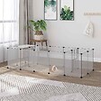 PAWHUT - Enclos parc modulable petits animaux - 20 panneaux - dim. 175L x 70l x 45H cm - acier noir PP blanc - vignette