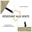 OUTSUNNY - Housse de protection chaises de jardin empilables bâche étanche 70L x 90l x 115H cm oxford haute densité 600D beige café - vignette