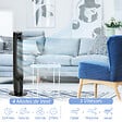 HOMCOM - HOMCOM Ventilateur colonne tour rafraichisseur d'air 2 en 1 oscillant 60 W ultra silencieux télécommande incluse minuterie 4 modes 3 vitesses Ø 31 x 107 cm noir - vignette