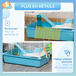 PAWHUT - Cage à hamsters 3 niveaux - tunnel, abreuvoir, roue, maisonnette, échelles - dim. 59L x 36l x 47H cm - métal PP bleu blanc - vignette