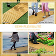 OUTSUNNY - Allée chemin de jardin en lattes de bois enroulable - dim. 185L x 60l x 1,9H cm - bois de sapin pré-huilé - vignette