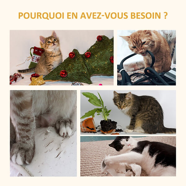 PAWHUT - Arbre à chat style cosy chic griffoirs sisal naturel niche 2 paniers avec coussins plateforme 2 boules suspendues quenouille peluche courte crème beige - large