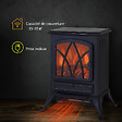 HOMCOM - Cheminée électrique poêle style rétro thermostat 1000-2000 W noir - vignette