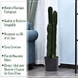 OUTSUNNY - Cactus artificiel grand réalisme plante artificielle grande taille dim. à˜ 17 x 100H cm vert - vignette