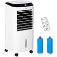 HOMCOM - HOMCOM Ventilateur rafraichisseur humidificateur ioniseur 4 en 1 avec télécommande - portable silencieux oscillant 60W - capacité max. réservoir 10L - idéal pièces 20 m² max. - blanc noir - vignette
