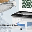 HOMCOM - HOMCOM Ventilateur rafraichisseur humidificateur ioniseur 4 en 1 avec télécommande - portable silencieux oscillant 60W - capacité max. réservoir 10L - idéal pièces 20 m² max. - blanc noir - vignette
