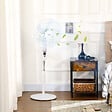 HOMCOM - Ventilateur sur pied Ø 44 cm hauteur réglable oscillant silencieux 45 W avec télécommande minuterie 3 modes 3 vitesses blanc - vignette