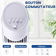HOMCOM - HOMCOM Ventilateur colonne tour oscillant silencieux 45 W 3 vitesses 27L x 27l x 75H cm blanc - vignette