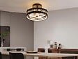 PURLINE - Lampe LED à ventilateur avec détails de finition en corde - vignette
