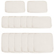 OUTSUNNY - Lot de 14 housses de rechange coussins salon de jardin - 6 housses coussin d'assise, 8 housses coussin dossier - housses zippées polyester déperlant beige - vignette