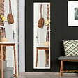 HOMCOM - Miroir LED sur pied ou mural au choix - intensité et couleur réglable - télécommande incluse - verre alu. noir - vignette