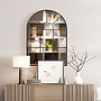 HOMCOM - Miroir mural aspect verrière style classique chic - dim. 60L x 90H cm - métal noir verre 3 mm - vignette