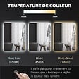 KLEANKIN - Miroir rectangulaire mural lumineux LED de salle de bain - 80 x 60 cm - 3 couleurs, luminosité réglable interrupteur tactile système antibuée blanc transparent - vignette