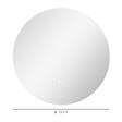 KLEANKIN - Miroir rond lumineux LED de salle de bain 70 cm avec éclairage interrupteur tactile système antibuée miroir mural LED à luminosité réglable 35 W gris - vignette