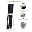 HOMCOM - Miroir sur pied et mural rectangulaire dim. 37L x 48l x 152H cm blanc - vignette