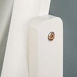 HOMCOM - Miroir à  pied ovale style shabby chic inclinaison réglable dim. 47L x 45l x 154H cm MDF blanc - vignette