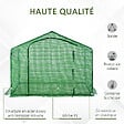 OUTSUNNY - Serre de jardin balcon terrasse serre pour tomates 1,8L x 1l x 1,68H m acier PE imperméable transparent vert - vignette