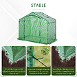 OUTSUNNY - Serre de jardin balcon terrasse serre pour tomates 1,8L x 1l x 1,68H m acier PE imperméable transparent vert - vignette