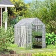 OUTSUNNY - Serre de jardin 2 tablettes dim. 1,86L x 1,2l x 1,9H m porte déroulante acier PE haute densité 140 g/m² transparent blanc - vignette