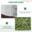 OUTSUNNY - Serre de jardin 2 tablettes dim. 1,86L x 1,2l x 1,9H m porte déroulante acier PE haute densité 140 g/m² transparent blanc - vignette