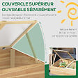 OUTSUNNY - Mini serre de jardin serre pour semis dim. 100L x 50l x 36H cm toit 2 pans ouvrables séparement panneaux de polycarbonate bois sapin pré-huilé - vignette