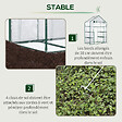 OUTSUNNY - Serre de jardin 6 étagères - dim. 142L x 73l x 195H cm - porte - acier thermolaqué PVC haute densité anti-UV - transparent vert - vignette