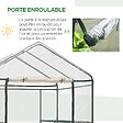 HOMCOM - Serre de jardin balcon terrasse 4 étagères 143L x 143l x 195H cm acier PVC imperméable anti-UV transparent vert - vignette