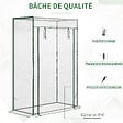 OUTSUNNY - Serre de Jardin serre à tomates 1L x 0,5l x 1,5H m porte zippée déroulante acier thermolaqué PVC haute densité 140 g/m² anti-UV - vignette