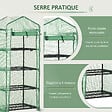 OUTSUNNY - Serre de jardin balcon étagère serre 4 niveaux 0,7L x 0,5l x 1,6H m acier galvanisé bâche amovible PE haute densité vert - vignette
