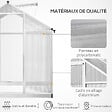 OUTSUNNY - Serre de jardin aluminium polycarbonate 4,6 m² dim. 2,42L x 1,9l x 1,95H m fondation lucarne porte loquet - vignette