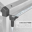 OUTSUNNY - Serre de jardin aluminium polycarbonate 4,6 m² dim. 2,42L x 1,9l x 1,95H m fondation lucarne porte loquet - vignette