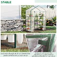 OUTSUNNY - Serre de jardin balcon terrasse 8 étagères dim. 143L x 73l x 195H cm acier PVC imperméable anti-UV transparent vert - vignette