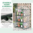OUTSUNNY - Serre de jardin balcon étagère serre 3 niveaux dim. 69L x 49l x 125H cm métal thermolaqué vert PVC haute densité transparent - vignette