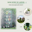 OUTSUNNY - Serre de jardin balcon étagère serre 5 niveaux 0,69L x 0,49l x 1,93H m acier galvanisé bâche amovible PVC vert - vignette