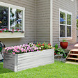 OUTSUNNY - Carré potager de jardin renforcé - dim. 180L x 90l x 59H cm - tôle d'acier ondulée galvanisée - vignette